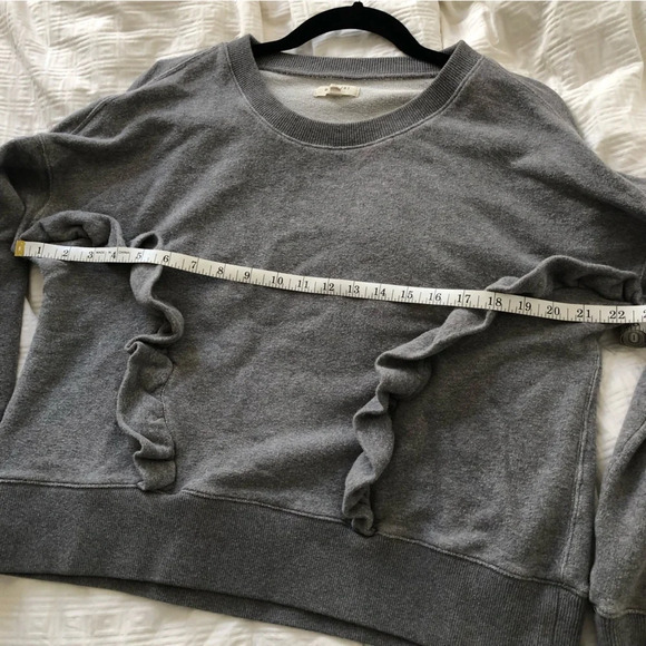 Miles by Madewell Gray Ruffle Sweater Women’s Small Cottagecore Granny Prairie - Picture 10 of 10
